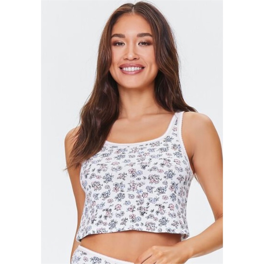Forever 21 Ditsy Floral Pajama Tank Top